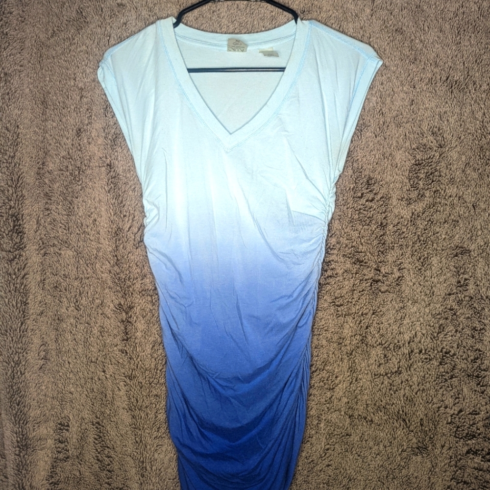 Calia dip dye v-neck side ruched top